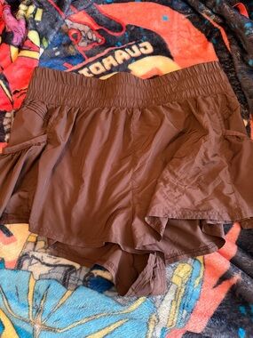 Free People Brown Athletic Skort Shorts
